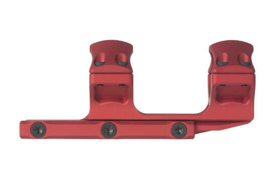 Leapers UTG ACCU-SYNC 30mm medium height scope mount is machined from 6061-T6 aluminum with red anodized finish
